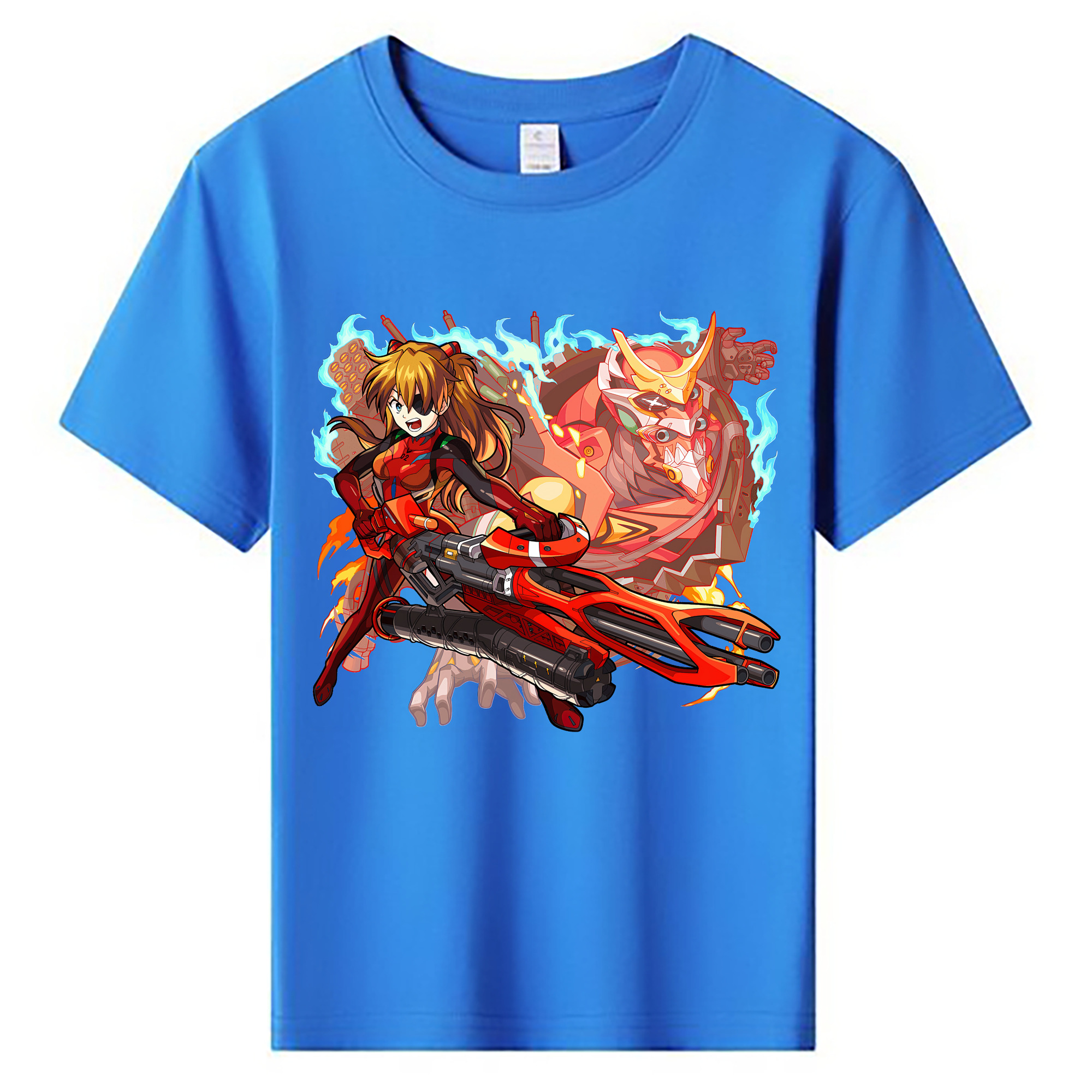 （画像用） EVA 新世紀エヴァンゲリオン 綿100％キッズTシャツ（フロントプリント）